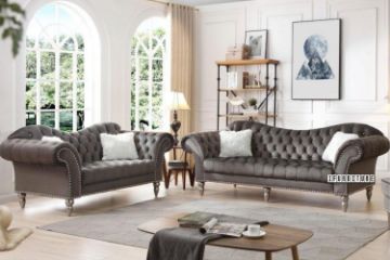 Picture of WILSHIRE 3 Seater Sofa (Dark Grey)