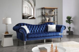 Picture of WILSHIRE Sofa (Blue) - 3 Seat