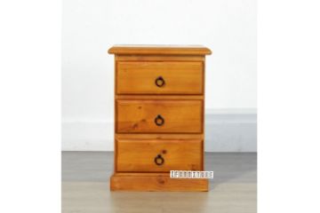 Picture of HERITAGE 3 DRW Bedside Table *Solid Pine