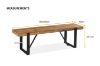 Picture of IRONBRIDGE 150/180 Dining Bench (Light Rustic Wooden)