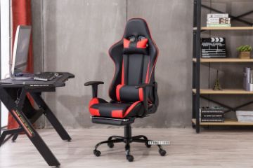 Picture of RACER Ergonomic Gaming Chair with Footrest *Red