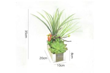 Picture of ARTIFICIAL PLANT 294 with Wooden Look Vase (20x35cm)