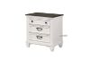 Picture of CHARLES 3-Drawer Bedside Table (White & Grey)