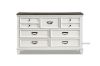 Picture of CHARLES 7-Drawer Dresser with Mirror (White & Grey)