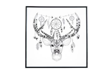 Picture of GYPSET STAG HEAD Wall Art (44.6x44.6cm)