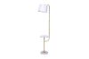 Picture of FLOOR LAMP 729 marble base with Round Glass End Table