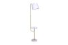 Picture of FLOOR LAMP 729 marble base with Round Glass End Table