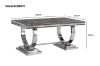 Picture of OPHELIA 180/200 Marble Top Stainless Steel Legs Dining Table