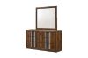 Picture of SANDRA 6 Drawer Dresser with Mirror (Walnut Colour)