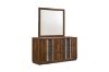 Picture of SANDRA 6 DRW Dressing Table with Mirror (Walnut Colour)