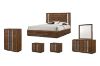 Picture of SANDRA 4PC/5PC/6PC Bedroom Combo in Queen Size (Walnut Colour)