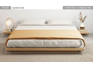 Picture of YORU Japanese Bed Base Set - 3PC in Queen Size