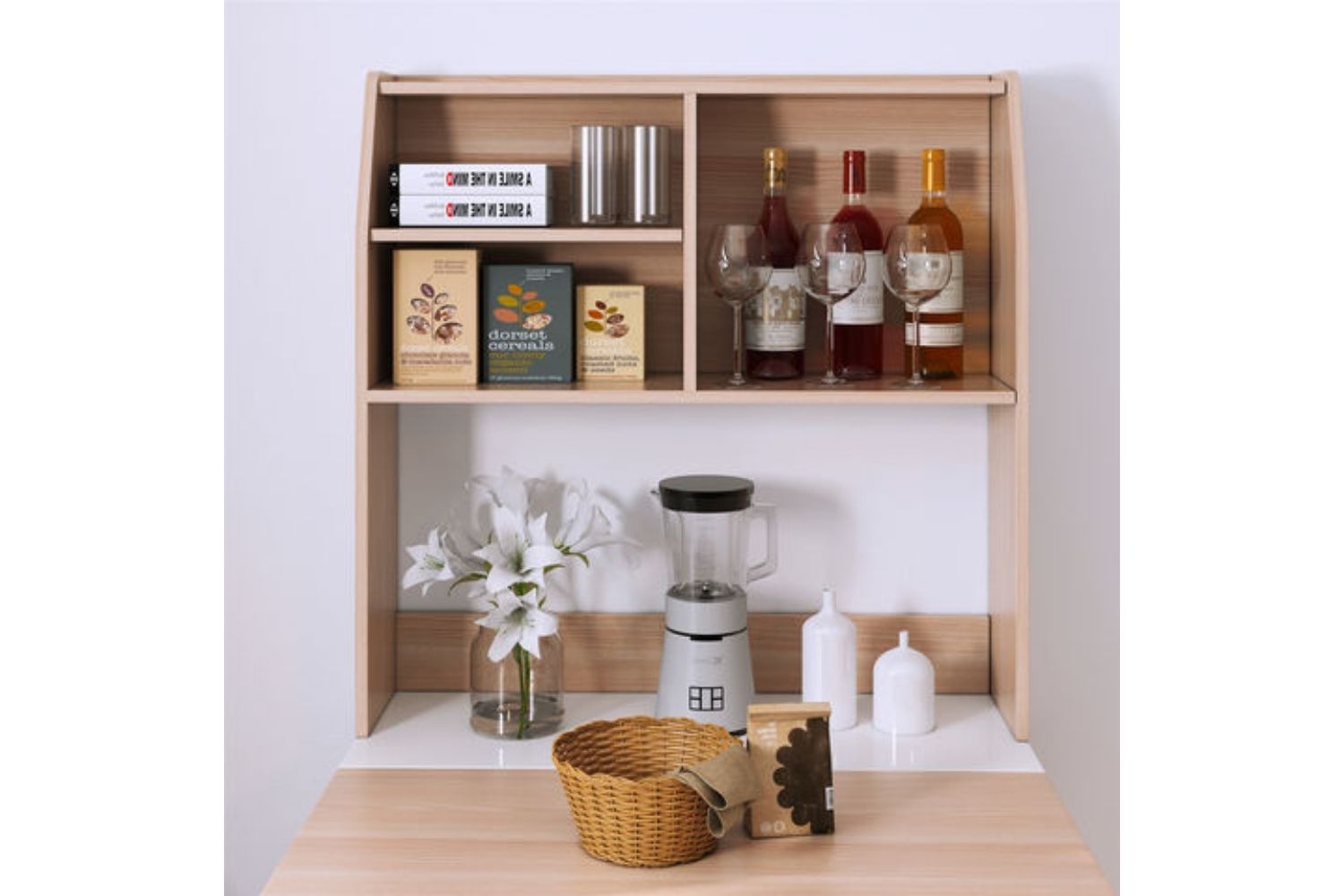 HANSON Foldable Dining Table with Shelf