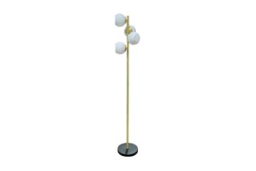 Picture of FLOOR LAMP 529 with Round White Shades (Gold)