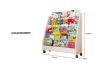 Picture of KAYLA Multiple Layers Children Storage Bookshelf with Wheels (White)