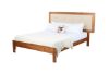 Picture of COOLMORE Solid Pine Queen Size Bed Frame with Extended Headboard