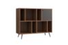 Picture of RIO 118x98cm Bookcase Solid Lacquer (Real Dark Walnut Veneer)