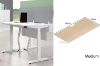 Picture of UP1  150/160/180 Height Adjustable Straight Desk (Oak Top White Base)
