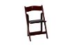 Picture of RETREAT Foldable Dining Chair - Dark Brown Chair with Black PU Seat