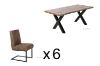 Picture of GALLOP Dining Set - 6 Dining Chairs (Without Arms) + 1 Dining Table