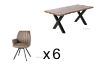Picture of GALLOP Dining Set - 4 Dining Chairs (Without Arms) +1 Dining Bench + 1 Dining Table