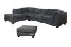 Picture of NEWTON Fabric Sectional Sofa (Dark Grey) - Facing Right with Ottoman
