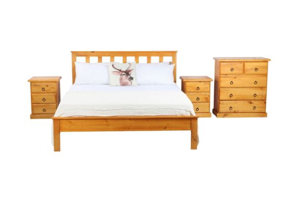 Picture of CANNINGTON Bedroom Combo in Queen Size (Maple Colour) - 4PC