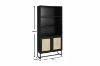 Picture of SAILOR 168x80cm Bookshelf with Rattan Design (Black)