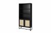 Picture of SAILOR 168x80cm Bookshelf with Rattan Design (Black)