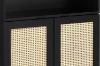 Picture of SAILOR 168x80cm Bookshelf with Rattan Design (Black)