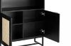 Picture of SAILOR 168x80cm Bookshelf with Rattan Design (Black)