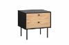 Picture of COLIN Bedside Table with Line Design (Black)