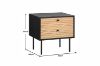 Picture of COLIN Bedside Table with Line Design (Black)