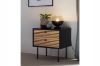 Picture of COLIN Bedside Table with Line Design (Black)