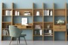 Picture of URBAN 60x200cm 2-Drawer Bookshelf Wall System (Oak Colour)