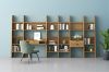 Picture of URBAN 200x60cm 2-Drawer Bookshelf Wall System (Oak Colour)