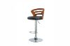 Picture of SANDY Bentwood Adjustable Swivel Gas Lift Bar Stool (Black)