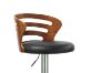 Picture of SANDY Bentwood Adjustable Swivel Gas Lift Bar Stool (Black)