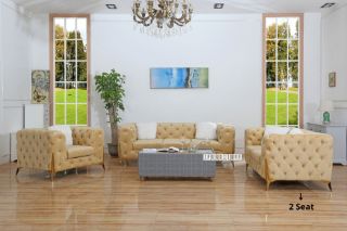 Picture of MANCHESTER Beige Sofa - 2 Seat