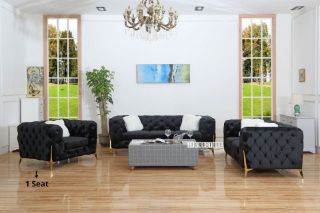 Picture of MANCHESTER Sofa (Black) - 1 Seat 