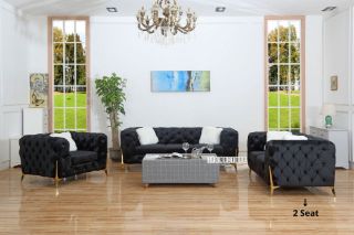 Picture of MANCHESTER Sofa (Black) - 2 Seat