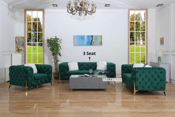 Picture of MANCHESTER Sofa (Green) - 3 Seater