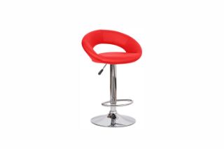 Picture of STANFORD Adjustable Swivel Gas Lift Bar Stool (Red)
