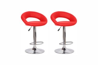 Picture of STANFORD Barstool Set of 2 (Red)