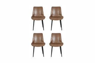 Picture of HAPPER Dining Chair - Set of 4 (Brown)