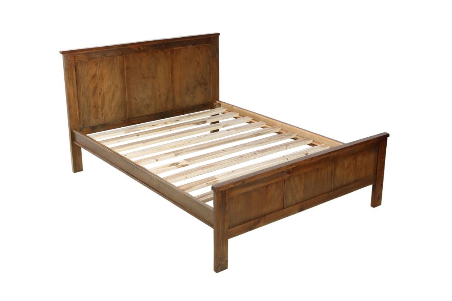 WOODLAND Bed Frame in Queen Size (Rustic Brown)