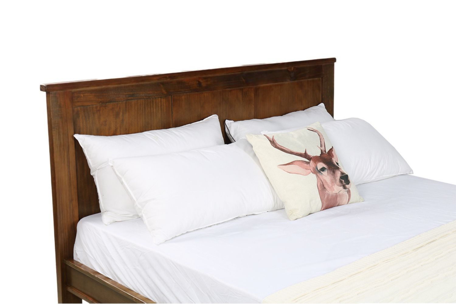 WOODLAND Bed Frame in Queen Size (Rustic Brown)