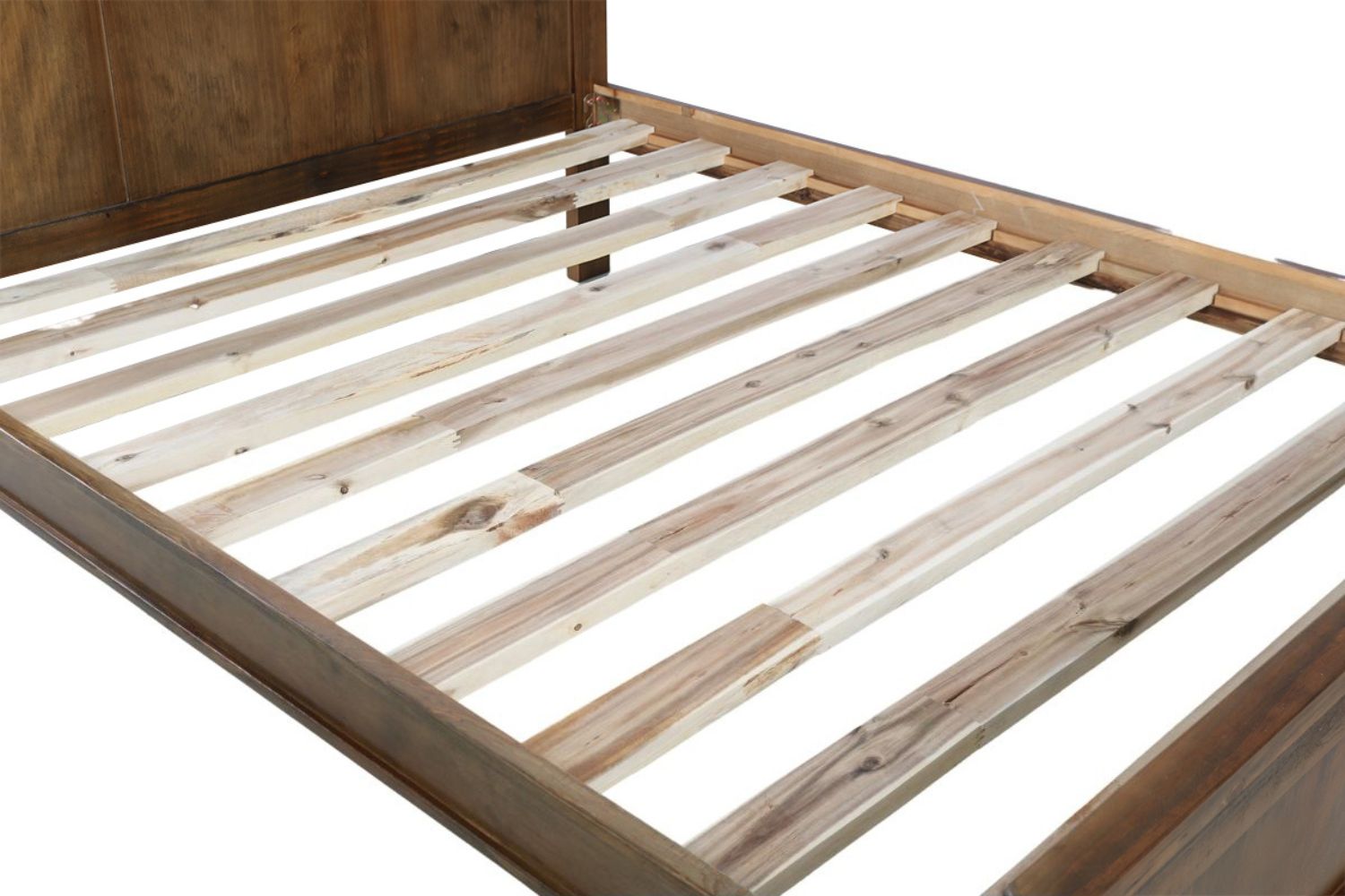 WOODLAND Bed Frame in Queen Size (Rustic Brown)
