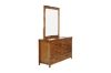 Picture of WOODLAND 6-Drawer Dresser with Mirror (Rustic Brown)