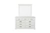 Picture of BICTON 9-Drawer Dresser with Mirror (White) - Dresser with Mirror